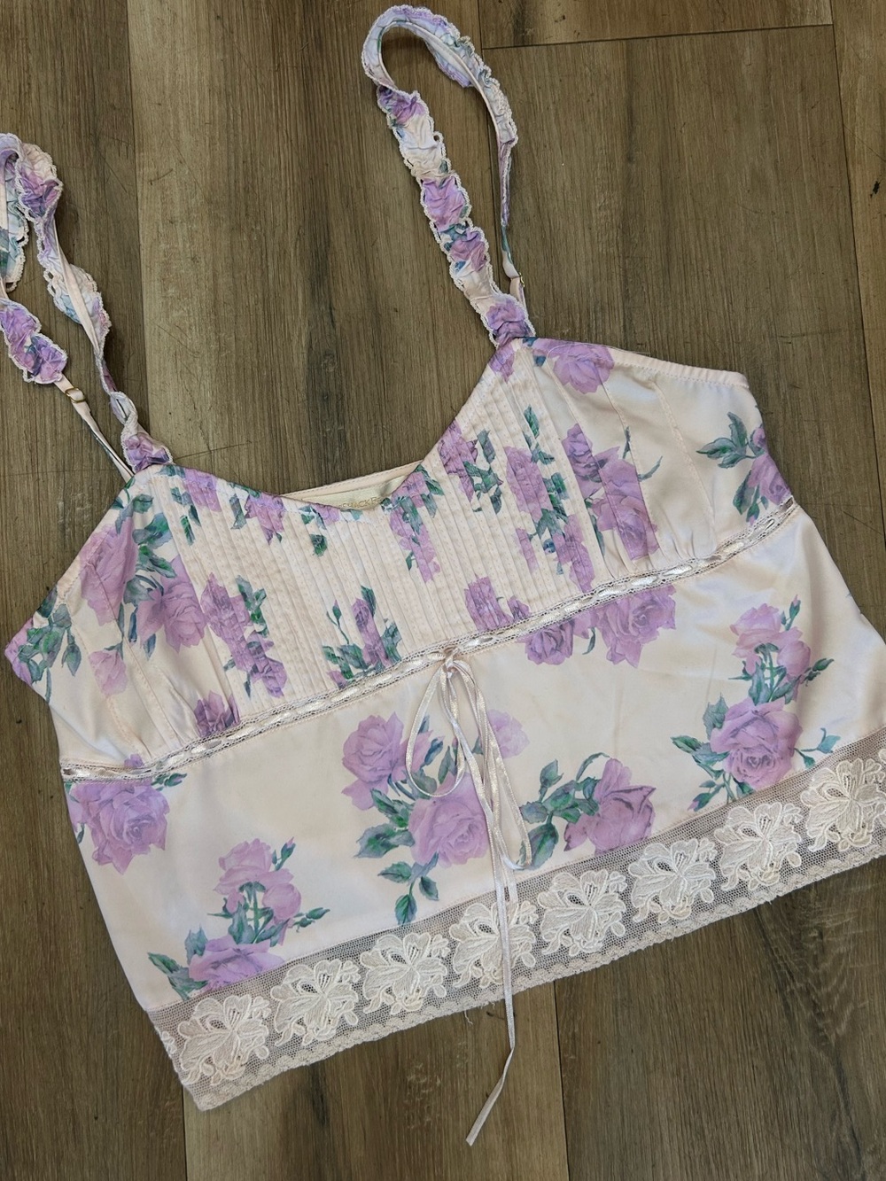 Love Shack Fancy- Lanzo Tank- Mauve Rose - Picture 6 of 10